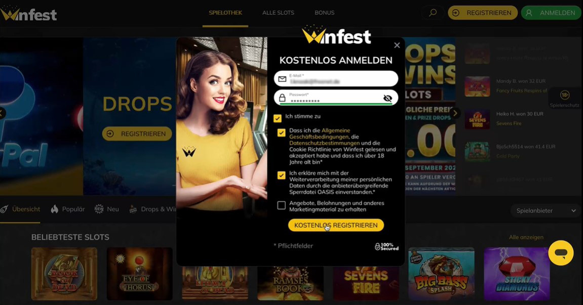 Winfest Login – Registrierung und Kontoanmeldung